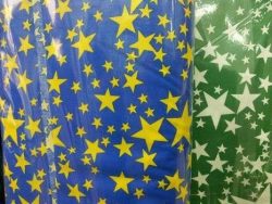 COTON IMPRIME ETOILES VERTES
