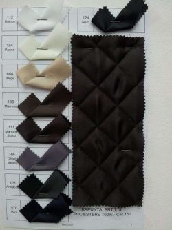 GAMME COLORIS DOUBLURE MATELASSEE