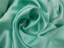 SATIN DE SOIE VERT D'EAU