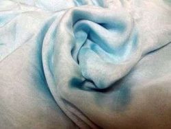 MOUSSELINE DE SOIE BLEU DOUBLE