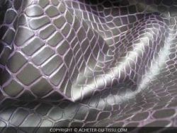 SIMILI CUIR VIOLET IMITATION CROCO 2
