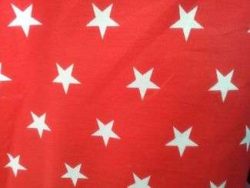 COTON IMPRIME GROSSE ETOILE ROUGE