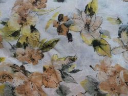 COTON IMPRIME BRODES BEIGE