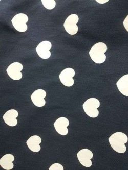 COTON NOIR IMPRIME COEUR