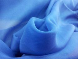 MOUSSELINE DE SOIE BLEU ROYAL