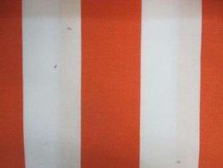 TOILE ORANGE BLANC
