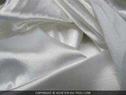 SATIN LYCRA BLANC
