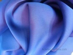 SATIN POLYESTER BLEU