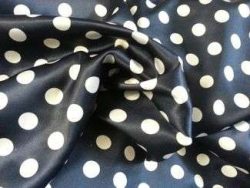 tissuac36.jpg TISSUSA POIS POLYESTER MARINE POIS BLANCS