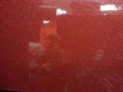 TISSU SIMILI CUIR ROUGE PAILLETE