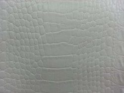 TISSU SIMILI CUIR BLANC IMPRIME CROCO