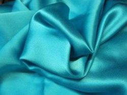 TISSU SATIN DE SOIE TURQUOISE