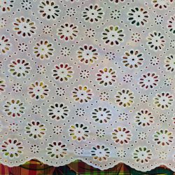 TISSU BRODERIE ANGLAISE BLANCHE 9