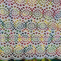 TISSU BRODERIE ANGLAISE BLANCHE 12